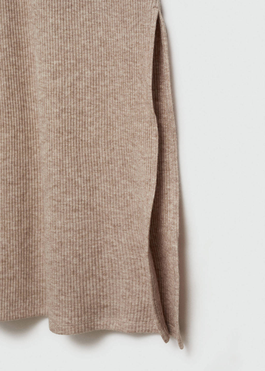 MANGO TEEN off shoulder maxi jurk pastelbruin