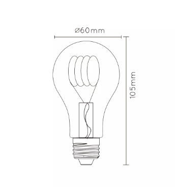 Lucide Bulb dimbare LED lamp 5W E27 2200K 6cm