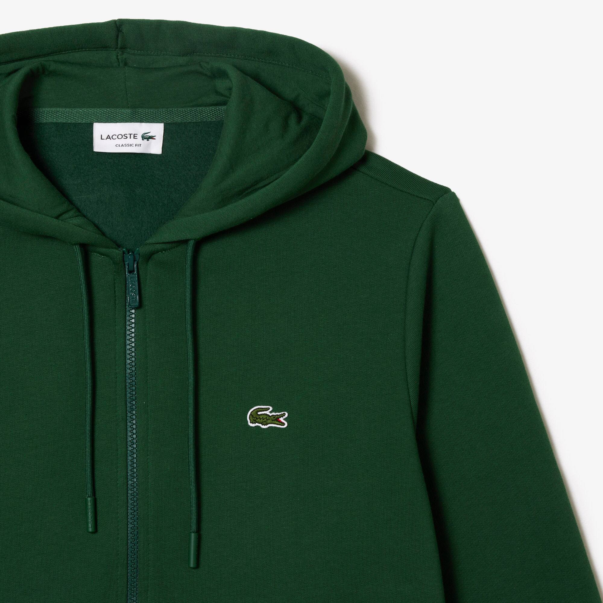 Sweatshirt Jogger zippé homme en molleton Lacoste avec poche kangourou Sweatshirts - Vert - Lacoste - Homme