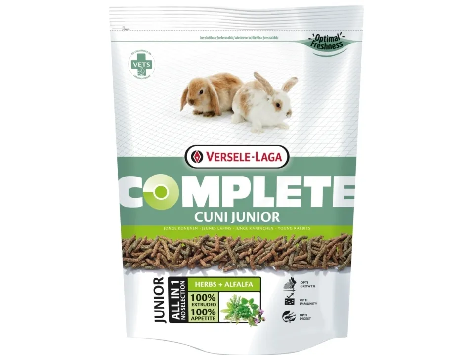 Versele-Laga Cuni Junior Complete, Snack, 1,75 kg, Kanin, Vitamin A, vitamin C, vitamin D3, vitamin E, Kobber, Jod, Jern, Mangan, Selenium, Zink, 17%