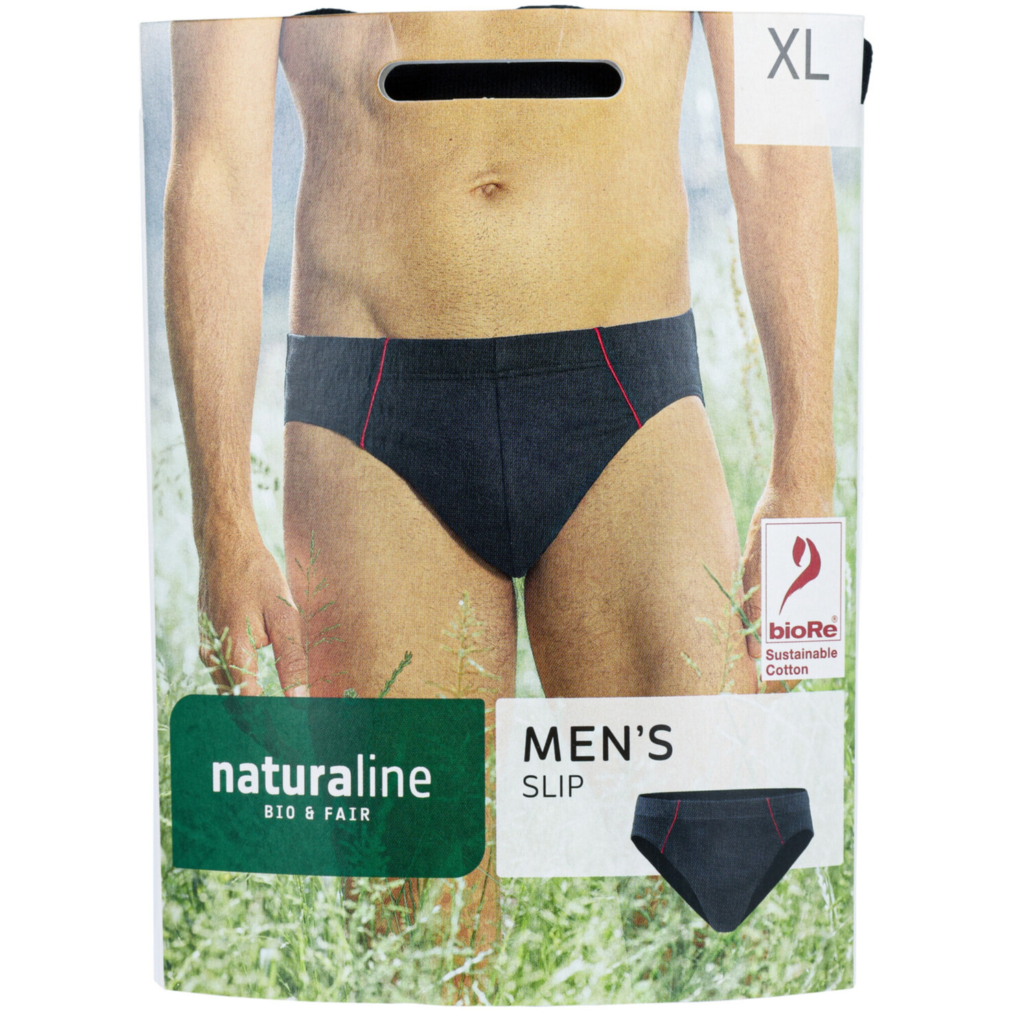 Naturaline Textil Herren Slip schwarz XL