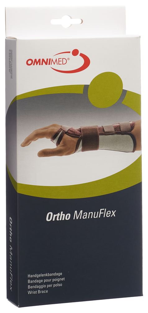 Omnimed Ortho Manu Flex Handgelenkbandage M 22cm rechts hautfarbig 1 Stk