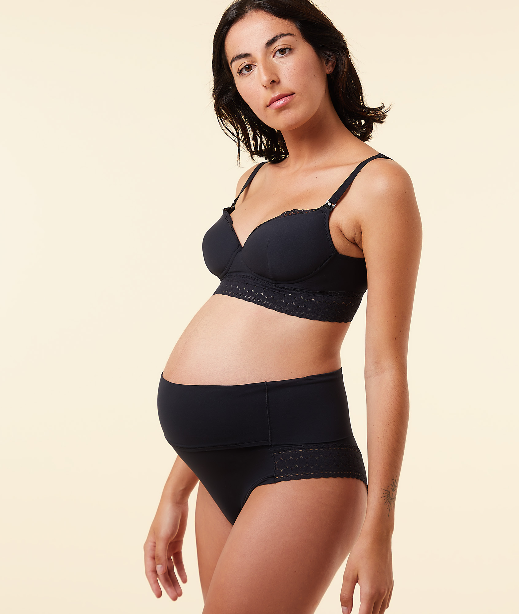 Soutien-gorge coques fines, clips d'allaitement