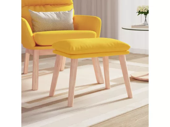 Repose-pied Jaune moutarde 45x29,5x35 cm Tissu