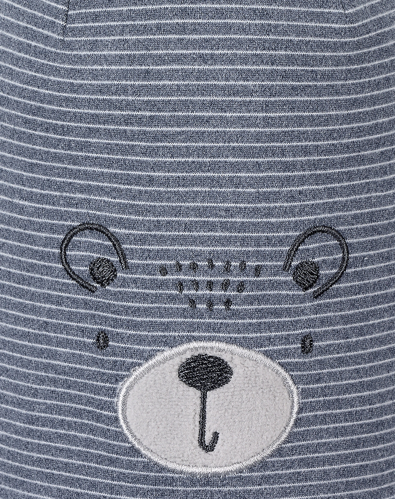 Beanie SLOUCH BÄR gestreift in blau meliert