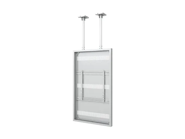 Multibrackets M Pro Series - Indelukke (fast arm, bagplade, 2 loftspladedækker, adapter, etui, 2 pæle (80 cm), 2 interne pæleled) - for LCD display - large - stål - hvid - skærmstørrelse: 75