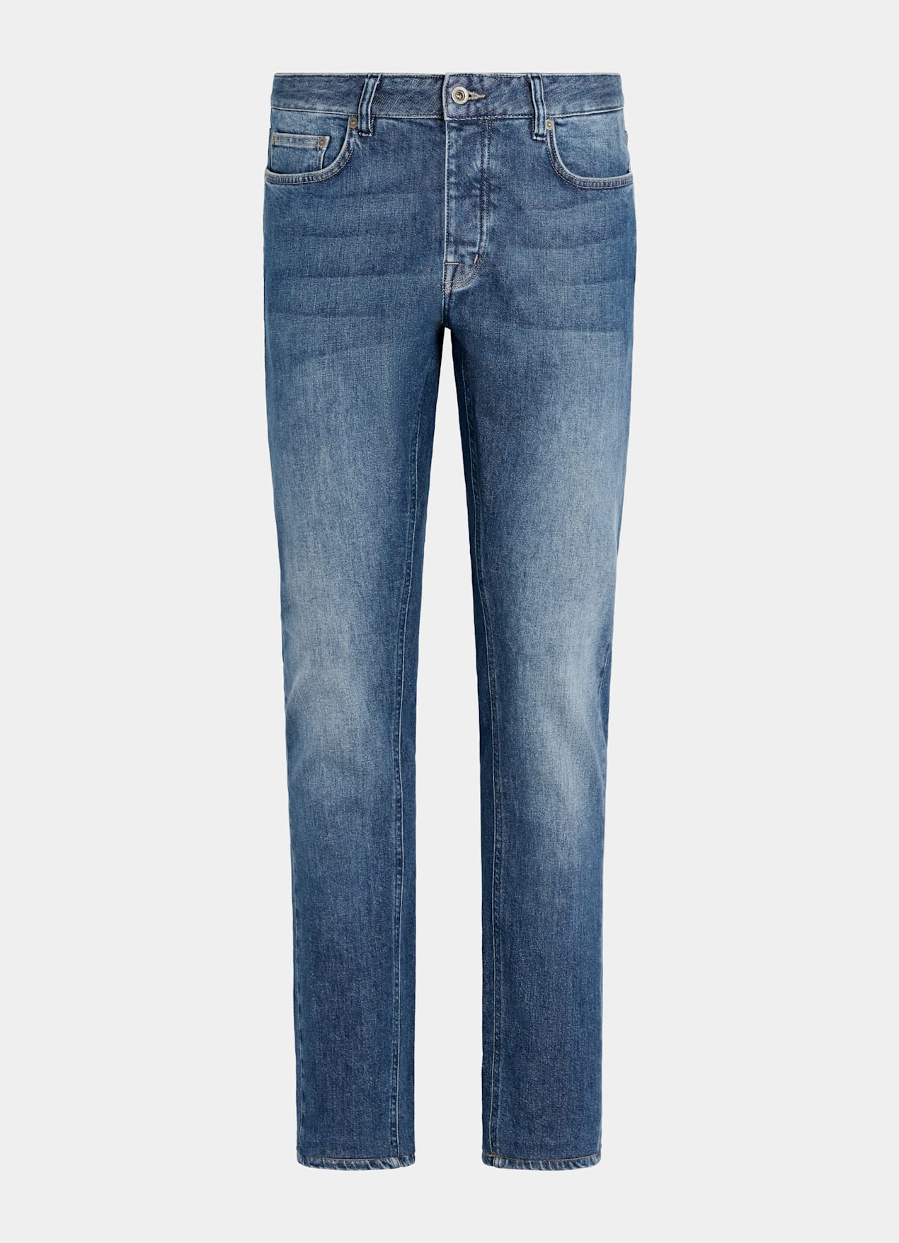 Jean Slim Leg Tapered bleu moyen