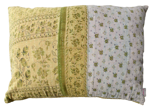 Kussen Kantha vintage 50x70 cm yellow