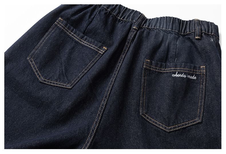 Shineon Studio - Hoge taille effen wijde pijpen joggingbroek