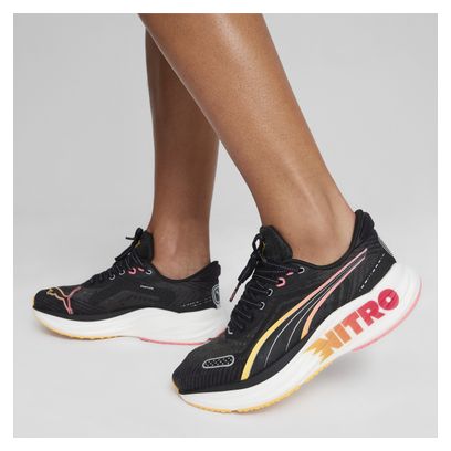 Chaussures Running Puma Magnify Nitro Tech 2 Noir Orange Femme