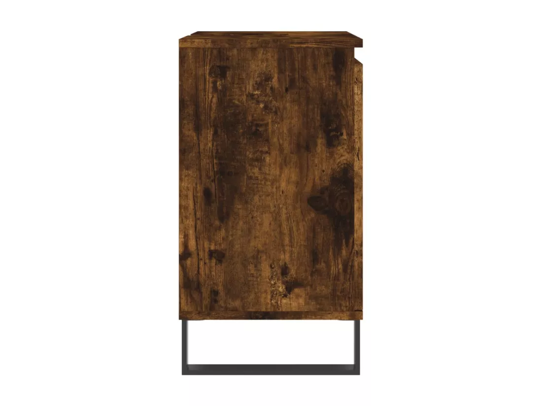 Armoire de bain chêne fumé 58x33x60 cm bois d'ingénierie