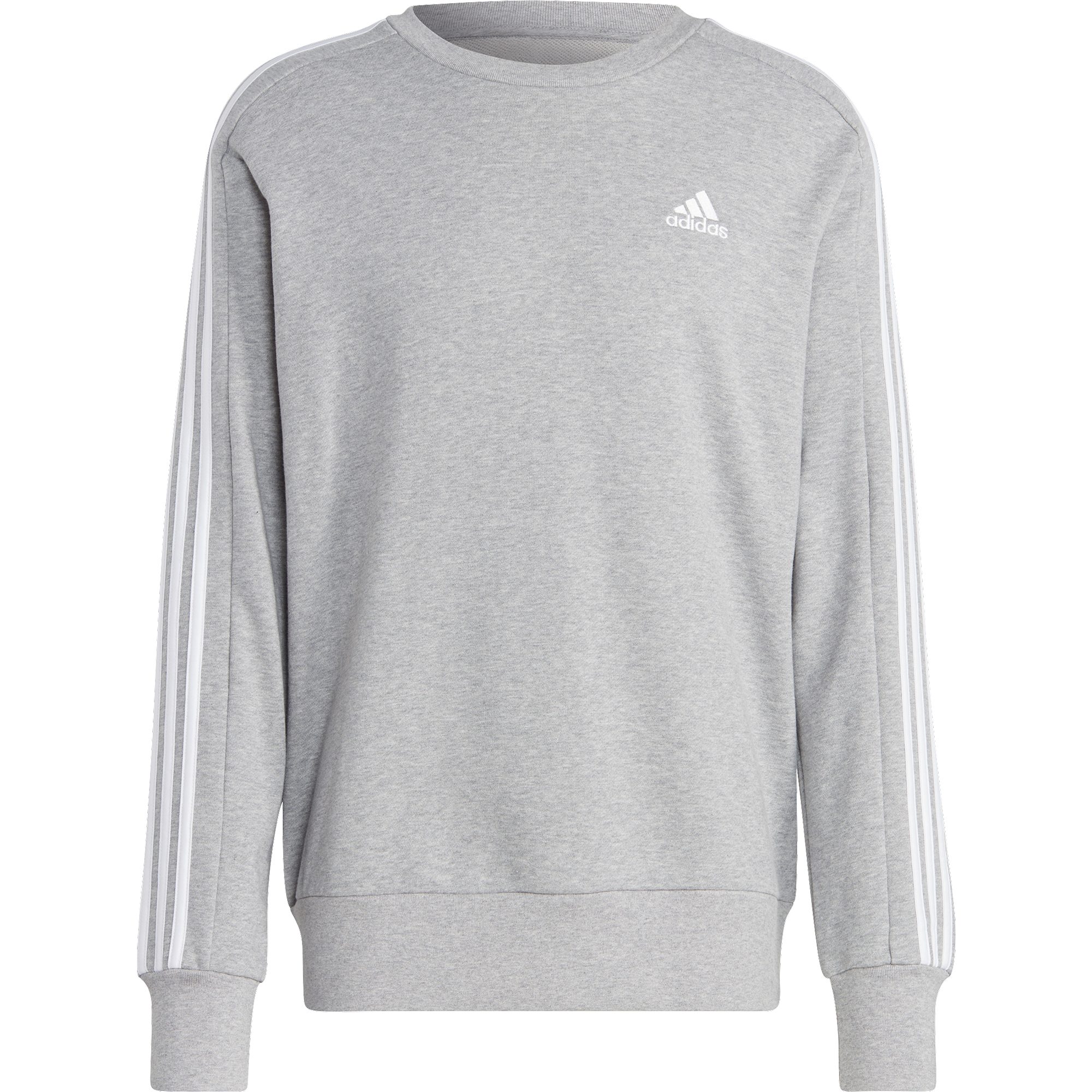 adidas Essentials French Terry 3-Streifen Sweatshirt Herren medium grey heather