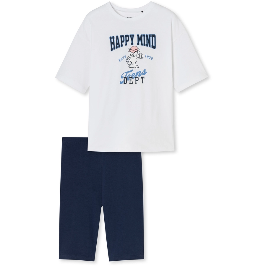 Schiesser Pyjama kurz Organic Cotton weiss