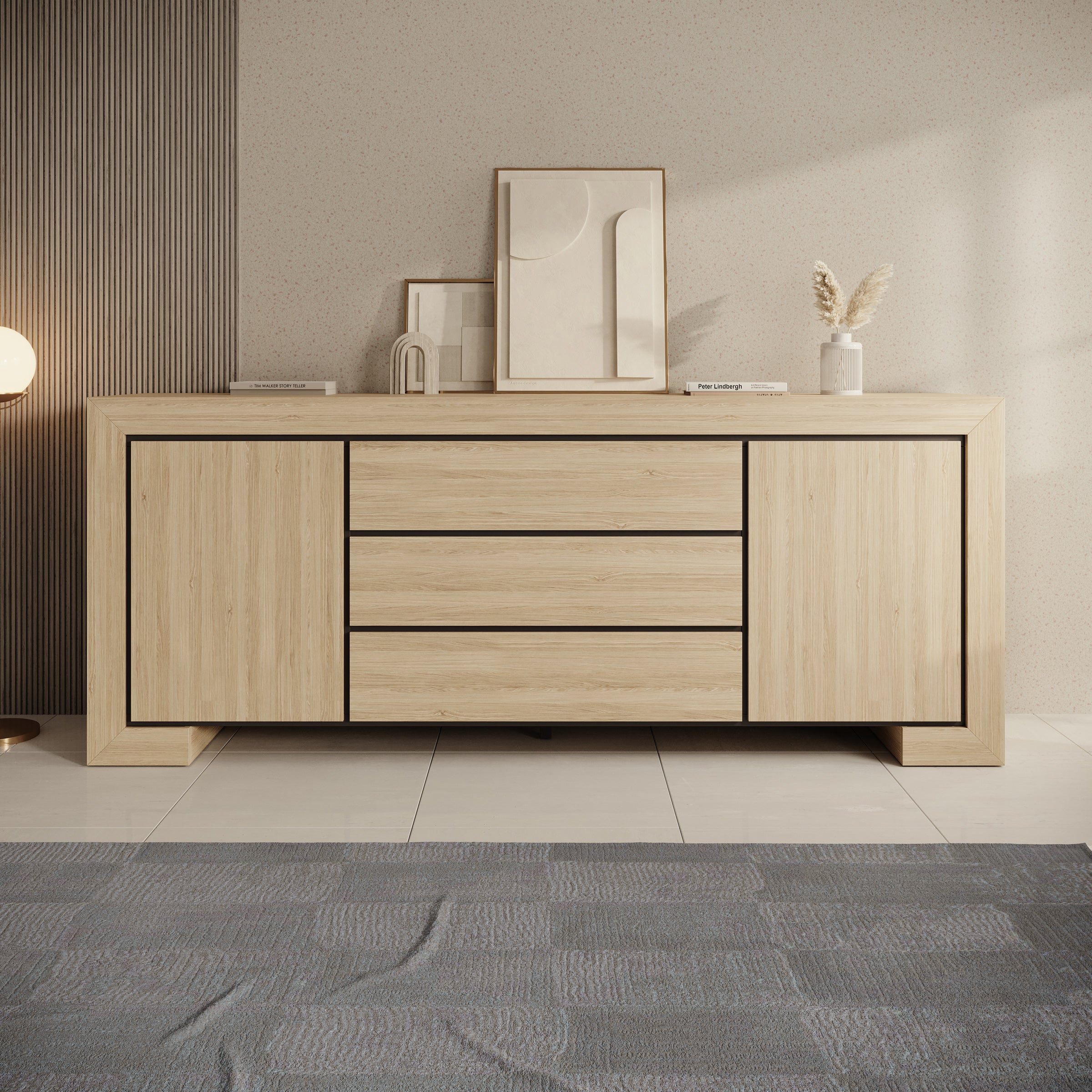 Cayuga - Dressoir - Eiken - 225x48x90 cm