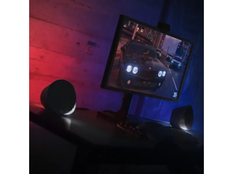 Logitech G560 - Højttalersystem - til PC - 2.1-kanal - trådløs - Bluetooth - USB - 120 Watt (Total)