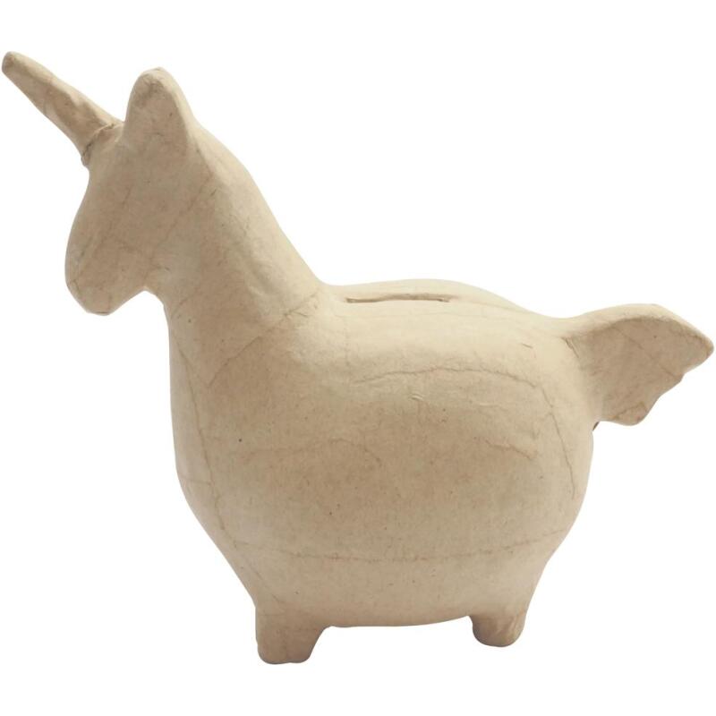 Tirelire licorne 19,5x10x15,5cm - Kraft