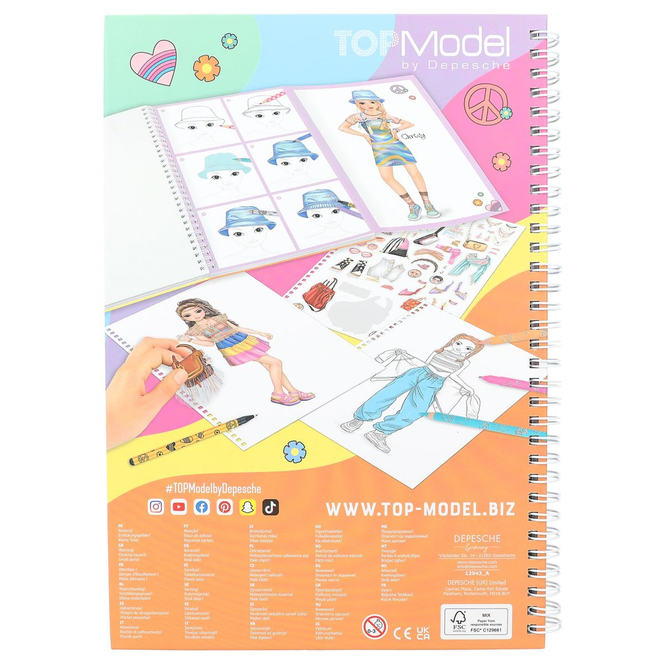 TOPModel - Malbuch mit Stiften - Set