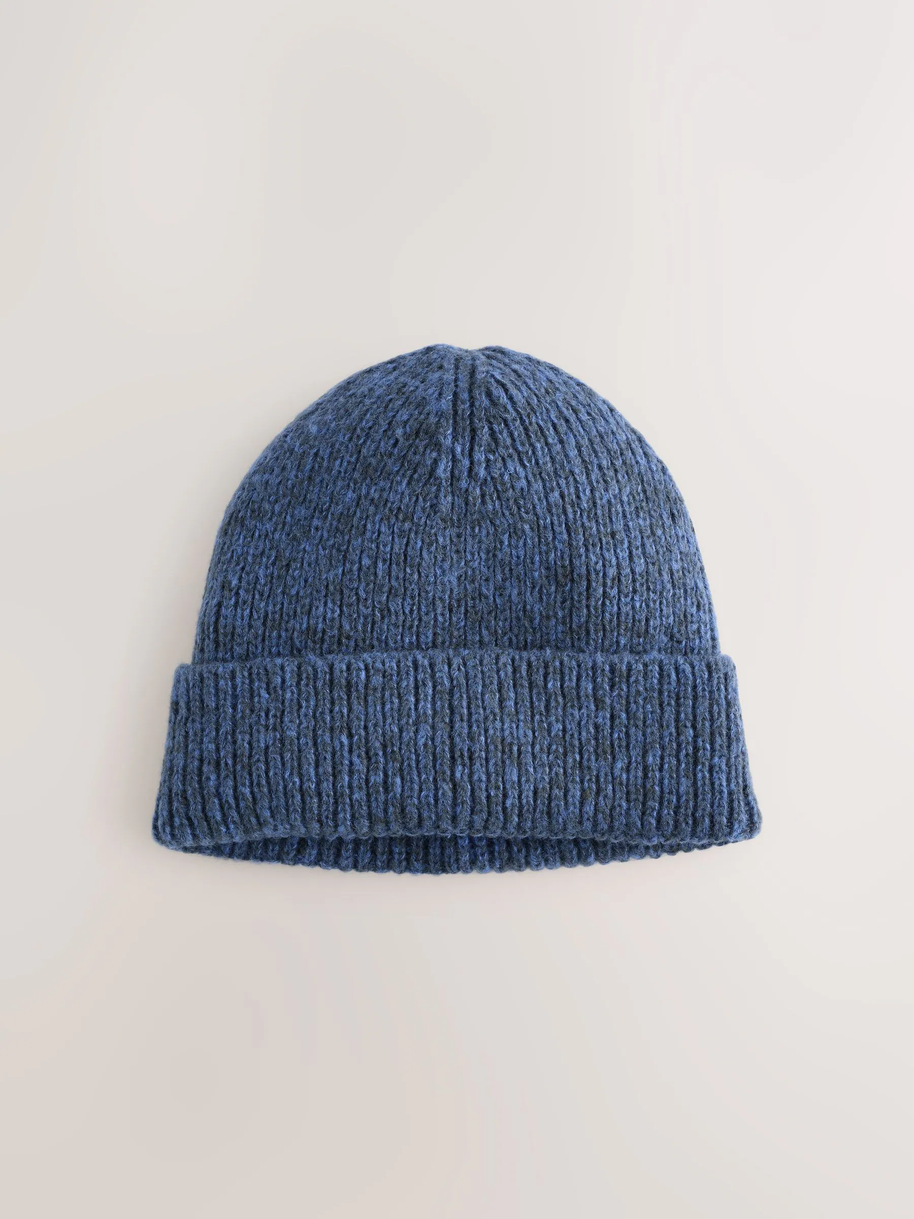 Blauw - Grofgebreide beanie-muts (1-16jr)