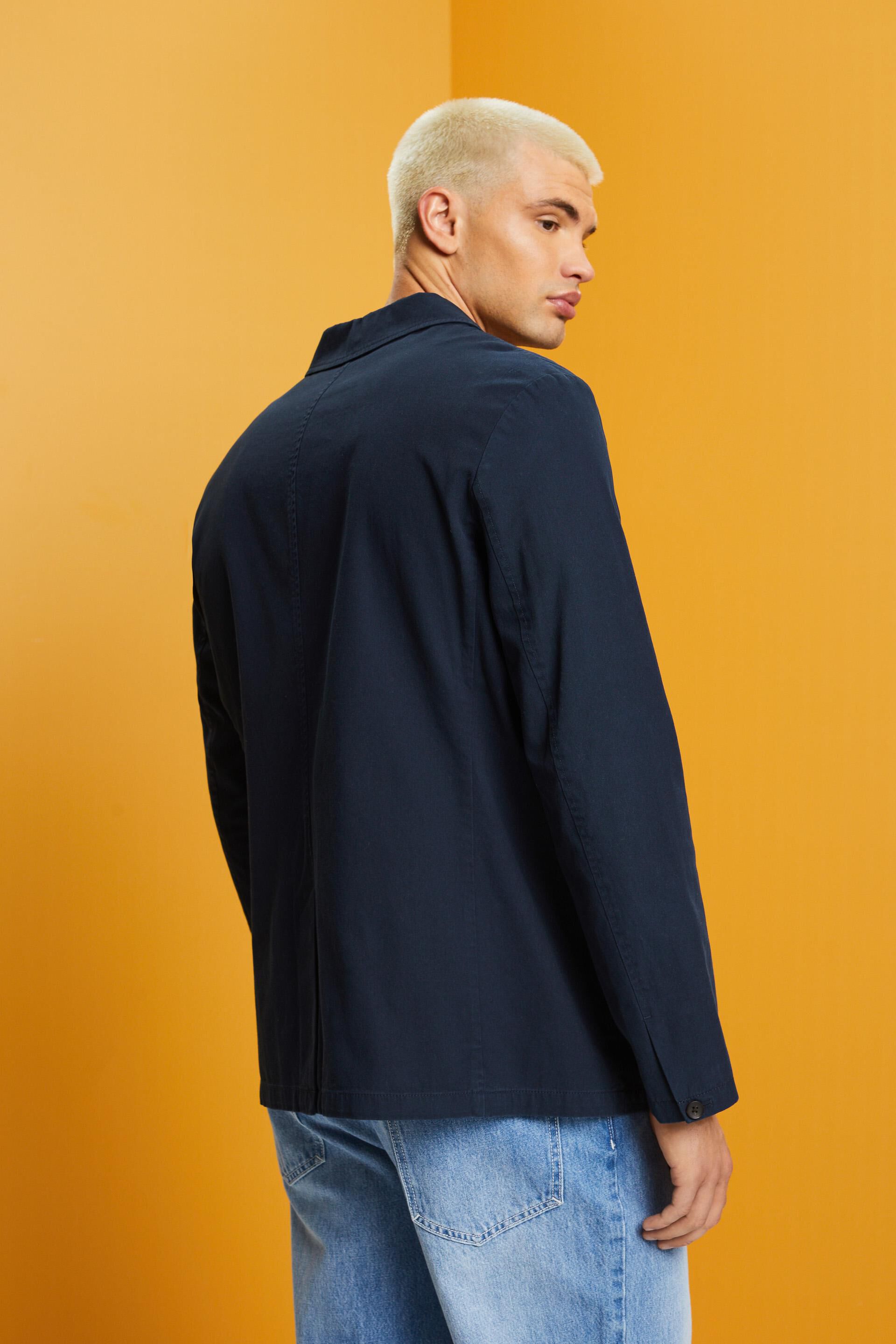 Veste style blazer en twill de coton