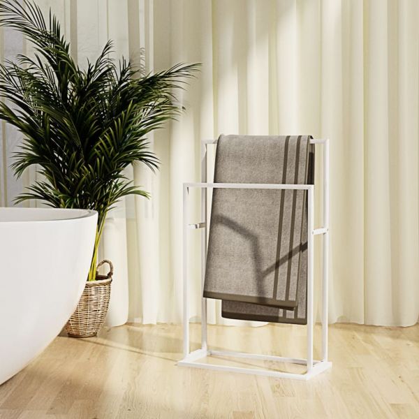 Toalheiro de Pé 48x24x78,5 cm Ferro Branco - 343088