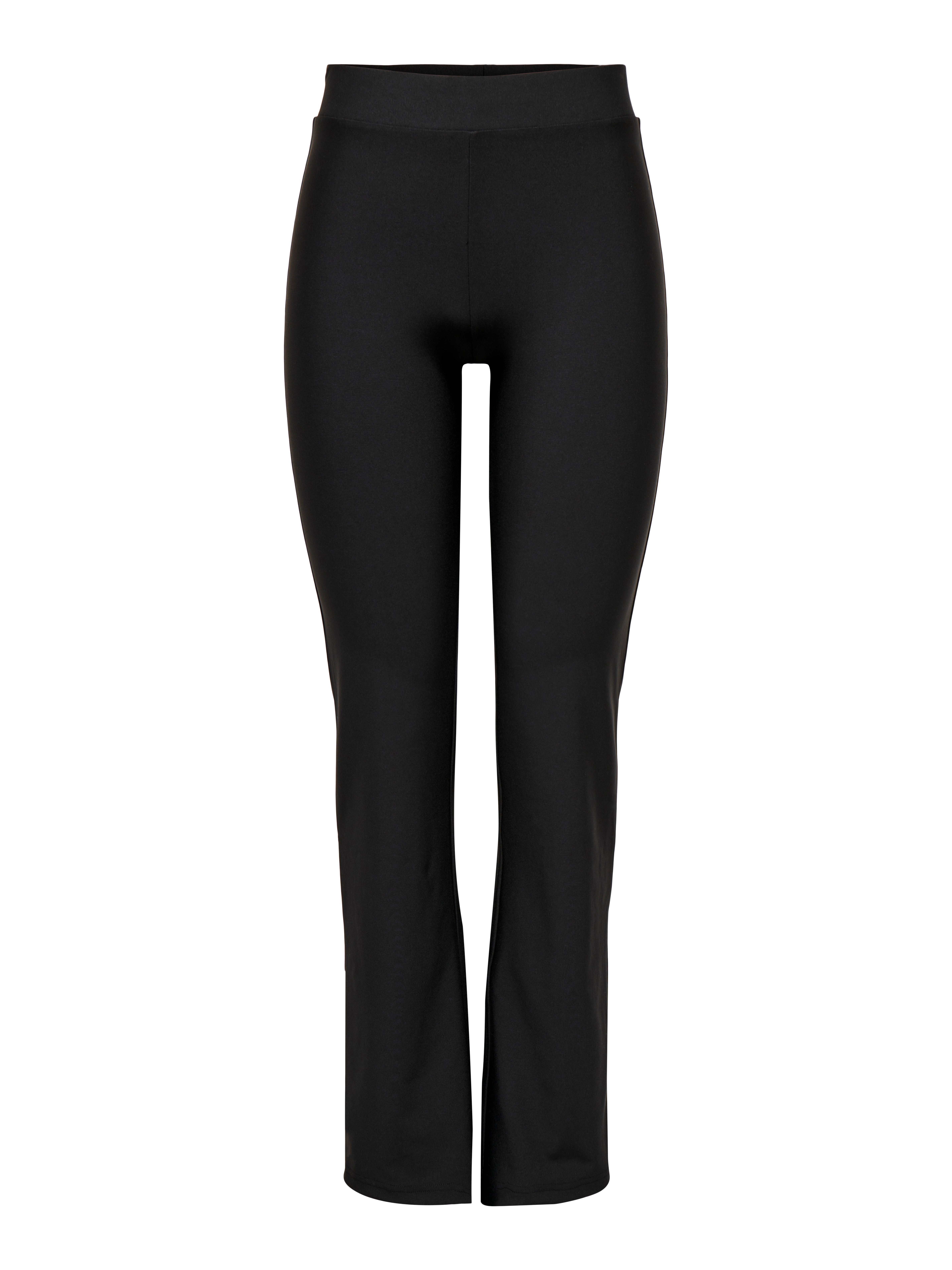 ONPNINNA-1 Hohe Taille Ausgestellt Hose mit weitem Beinschnitt Black