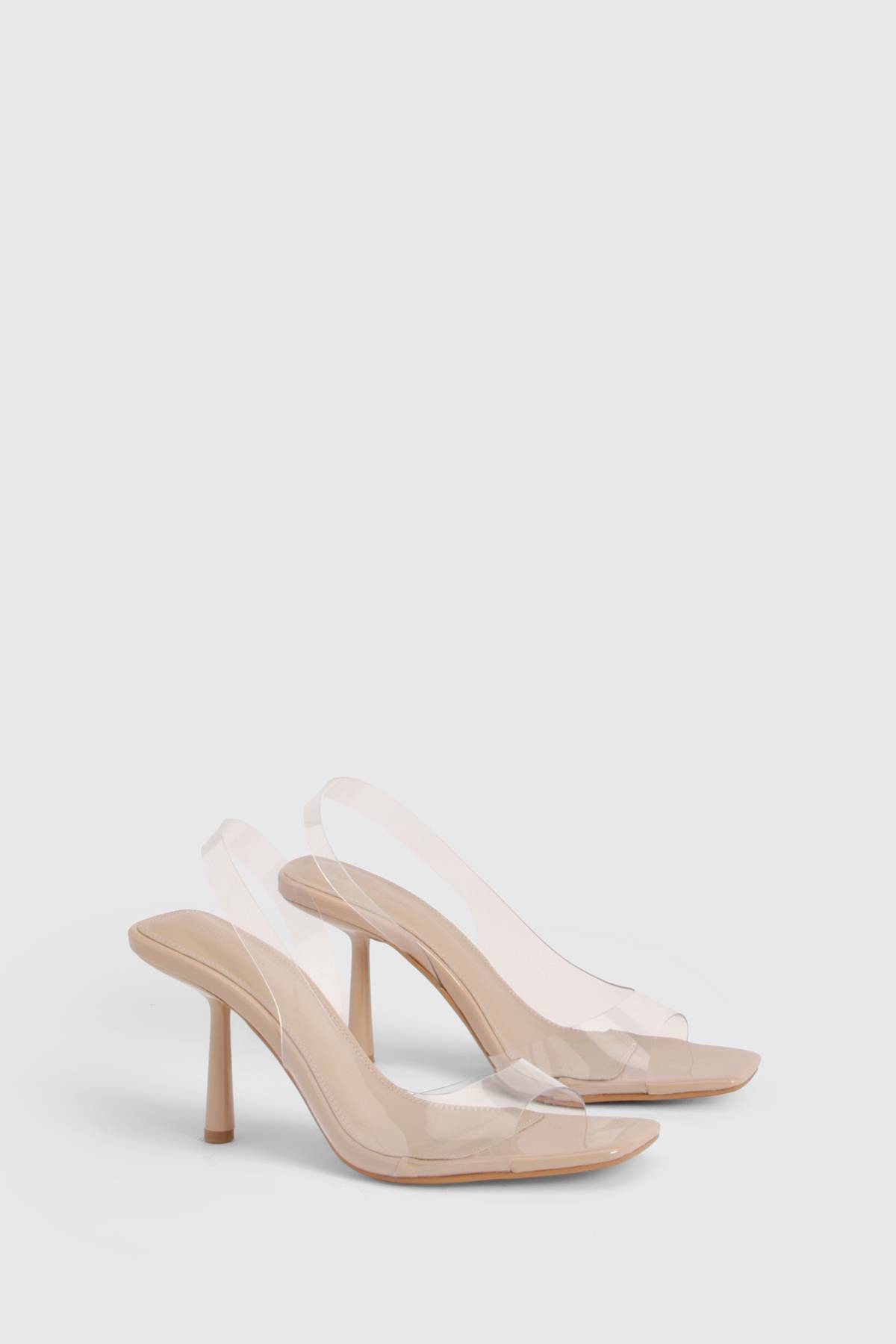 boohoo Escarpins À Bride Arrière Transparents