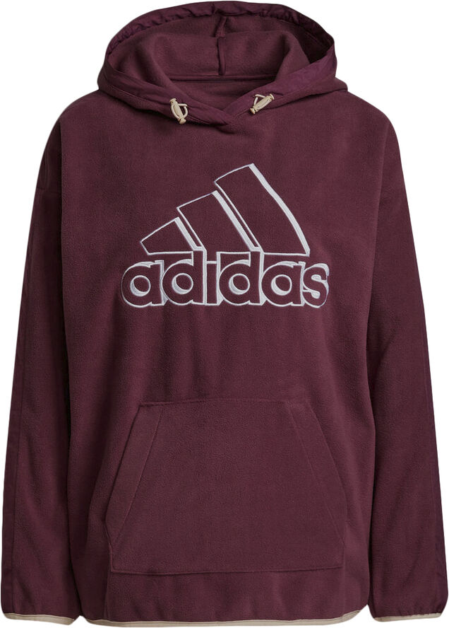 adidas Brand Love Giant Logo Polar Fleece hættetrøje Rød