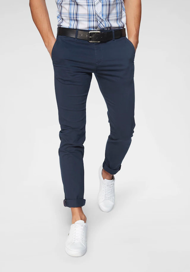 Jack & Jones Chinohose »JJIMARCO mit Badge und hohem Tragekomfort«  unifarben, modisch, slim fit, Baumwollmischung