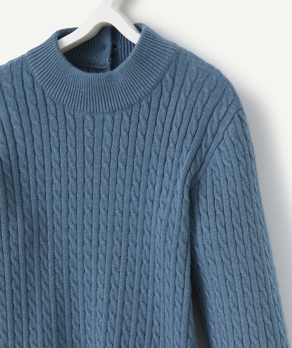 SOUS-PULL CÔTELÉ BÉBÉ FILLE BLEU CANARD
