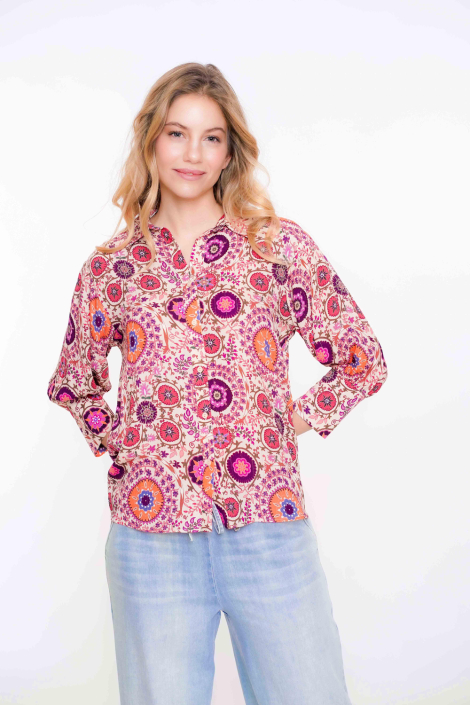 Geisha paarse dames blouse