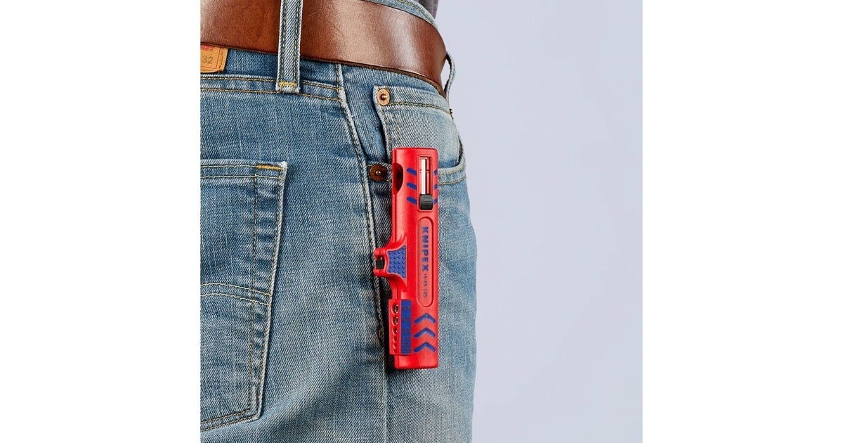 KNIPEXUniversele kabelstripper 1685125SB kabelstrip-/ontmantelingsgereedschap  (Rood/blauw)