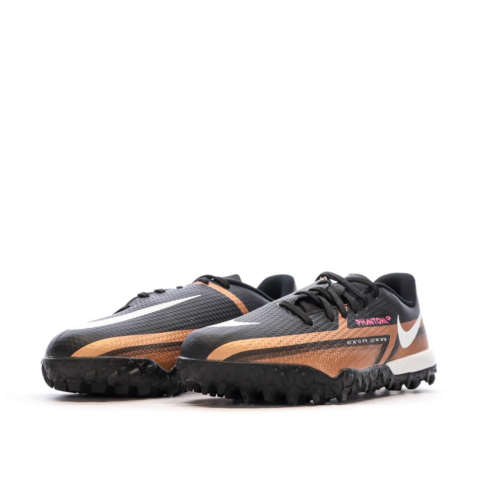 Nike Chaussures de Foot Noir/Bronze Junior Nike Phantom GT2 Academy TF