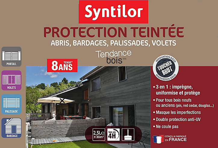 Protection extérieure teintée bois Syntilor Chêne brûlé 2,5L - 8 ans