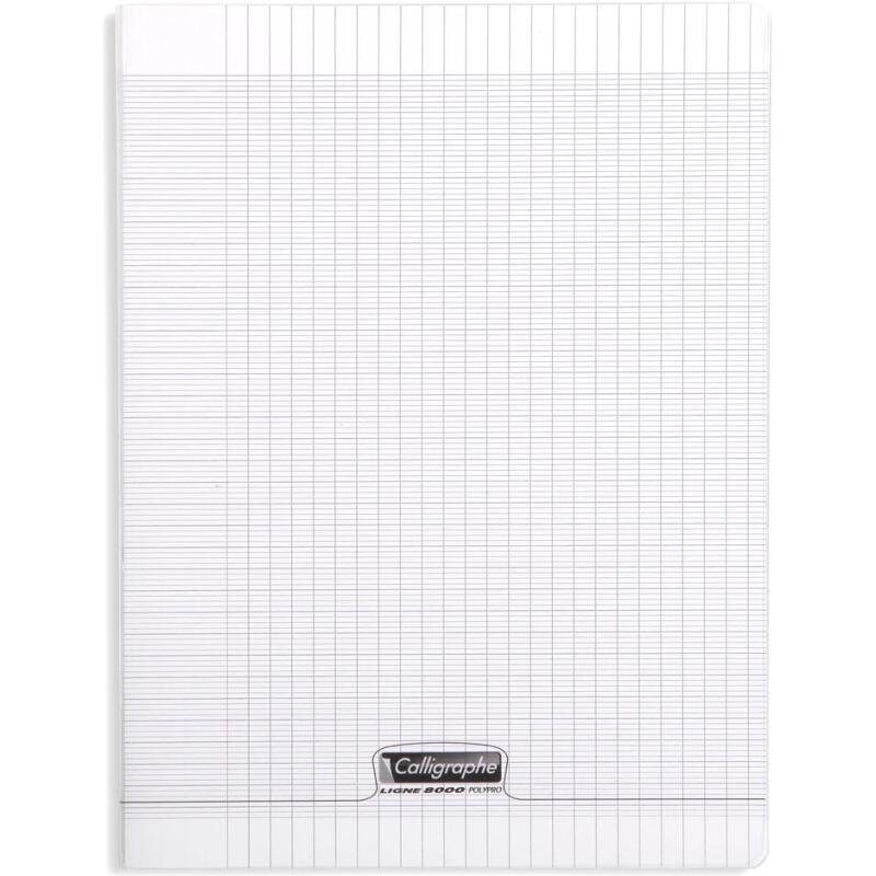 Cahier piqué 8000 POLYPRO A4 140 pages grands carreaux 90 g - Incolore