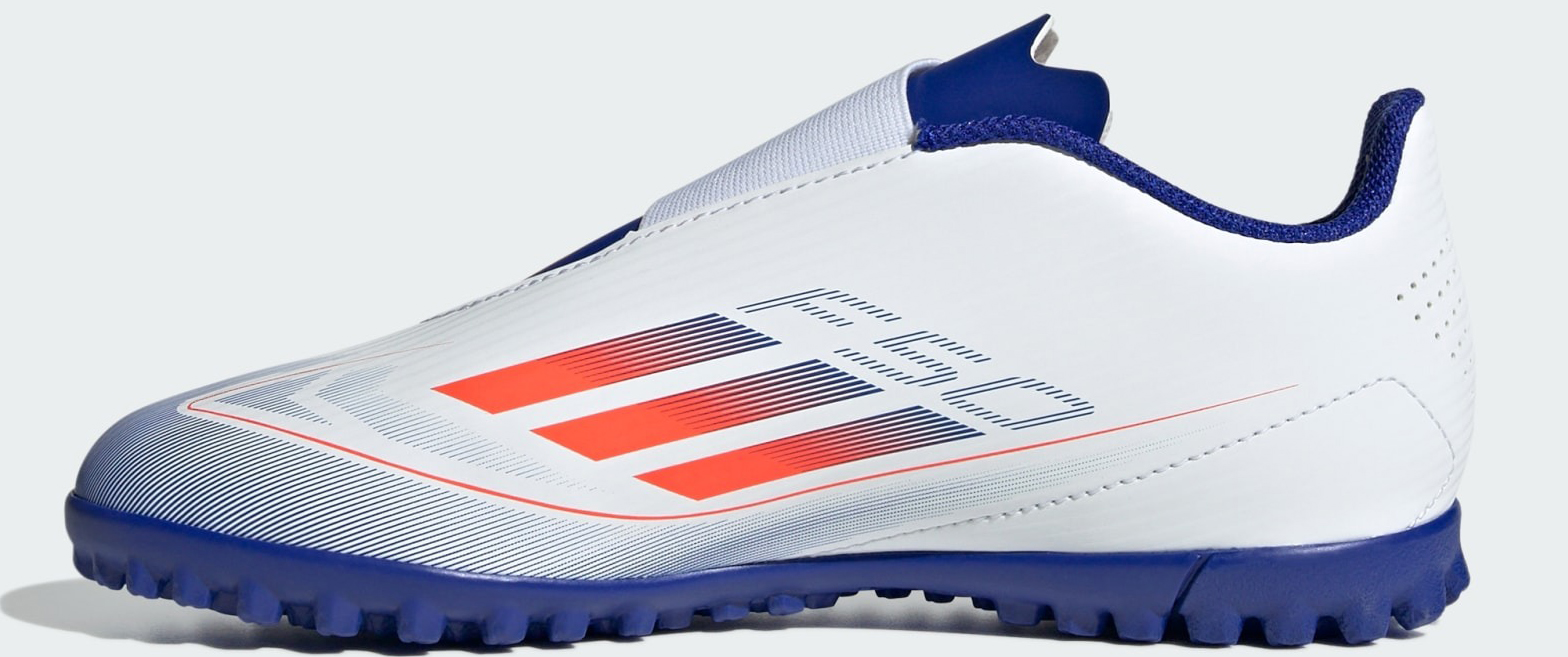 F50 Club Velcro TF Junior Cloud White/Solar Red/Lucid Blue