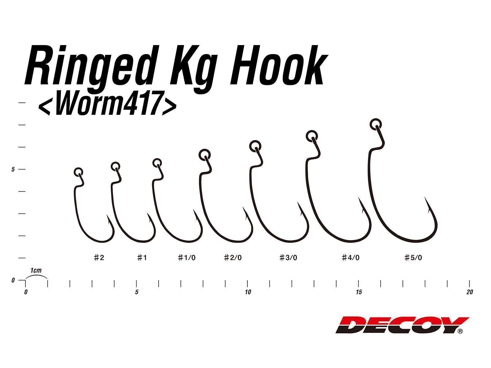 Ringed Kg Offset Hook Worm417 - Gr. 3/0(DECOY)