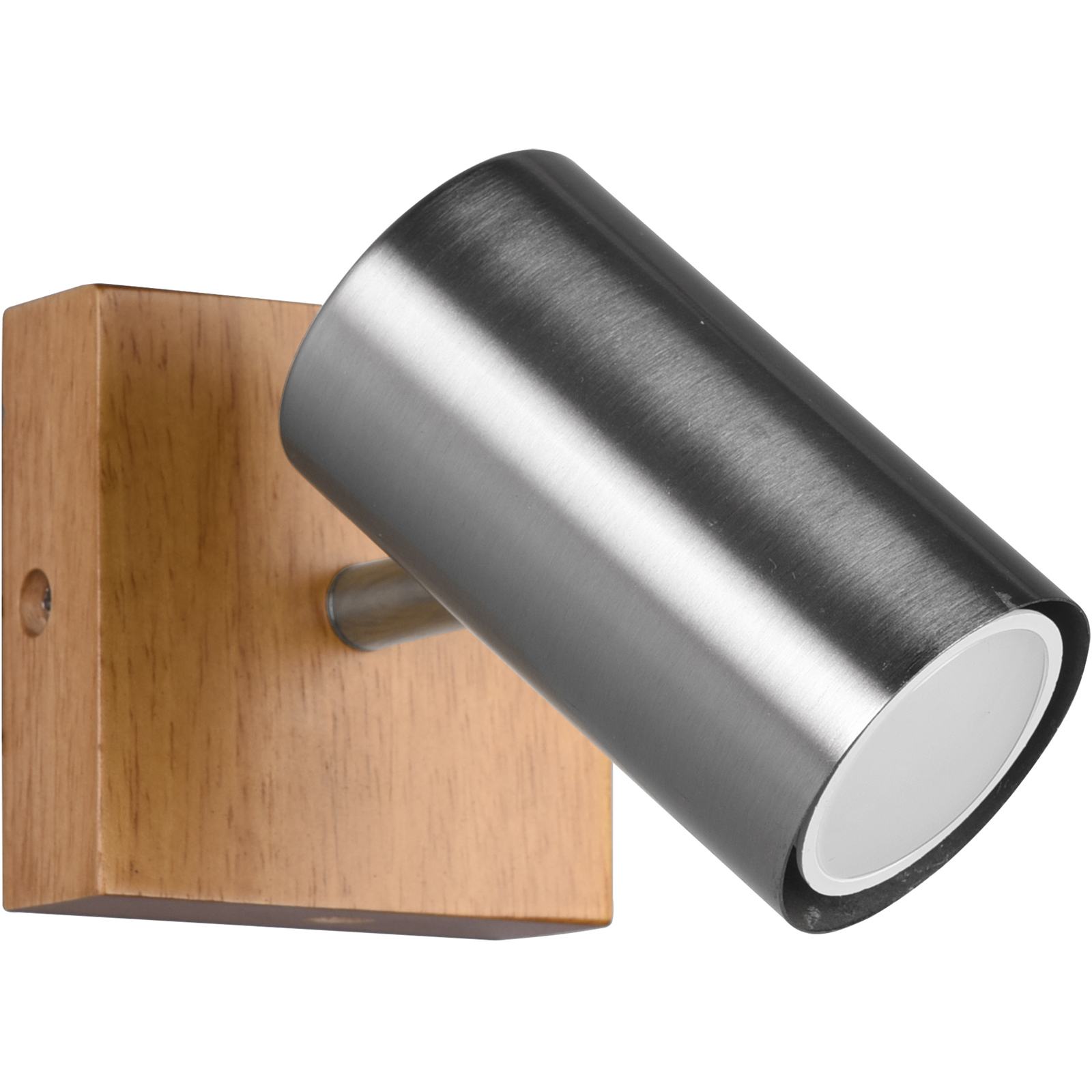 LED-Spot - Nickel matt - Holz - 1-flammig