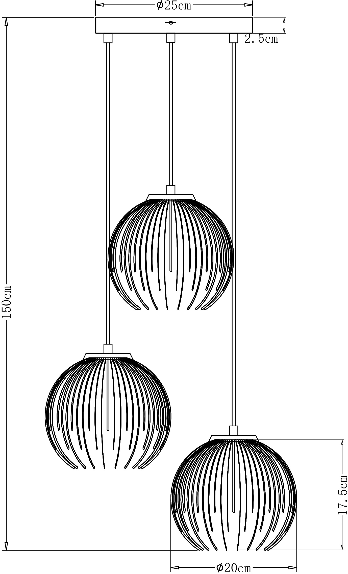 GOODproduct Pendelleuchte »Tonnia« E27 1 Stk.