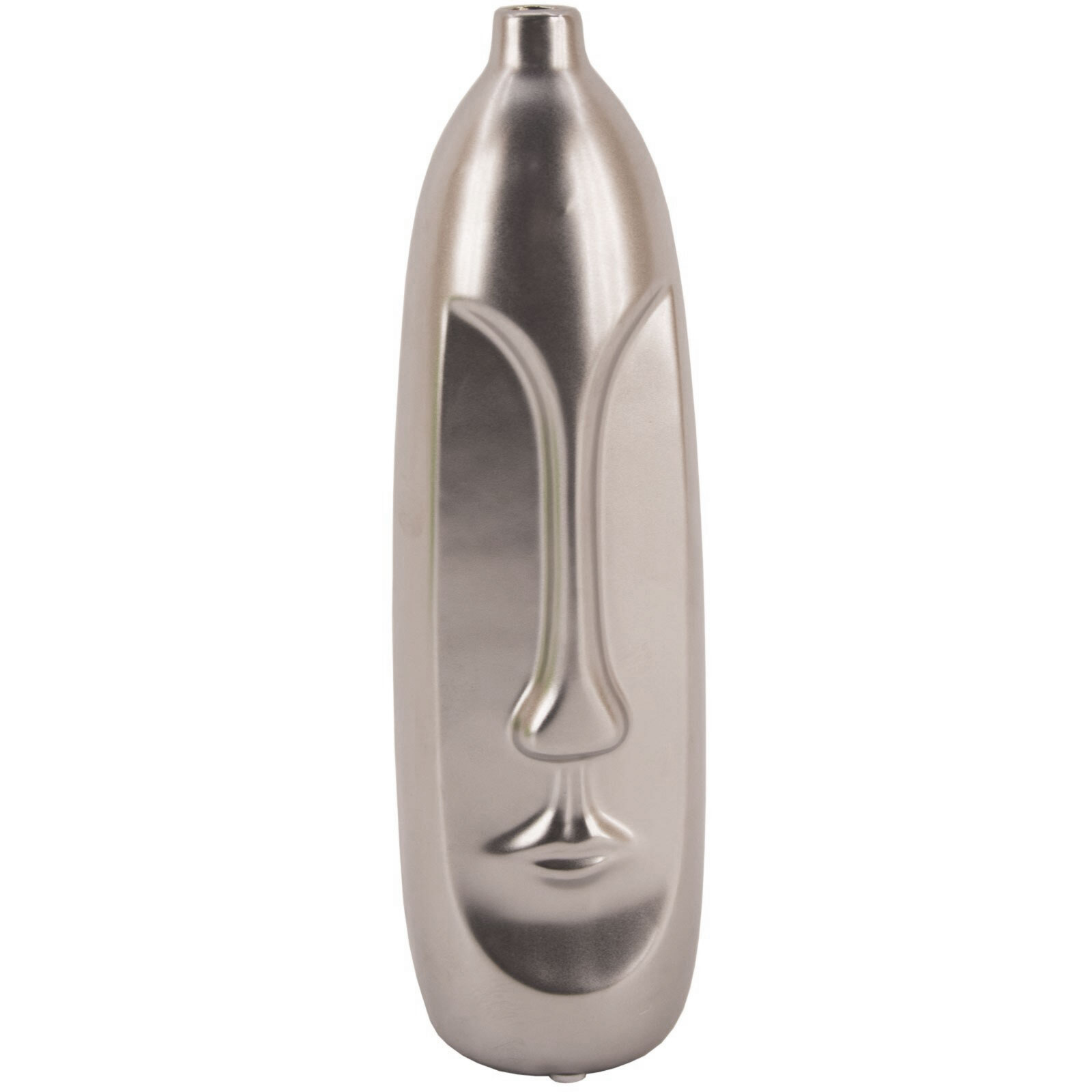Objekt-Vase - silber - Keramik - 30 cm