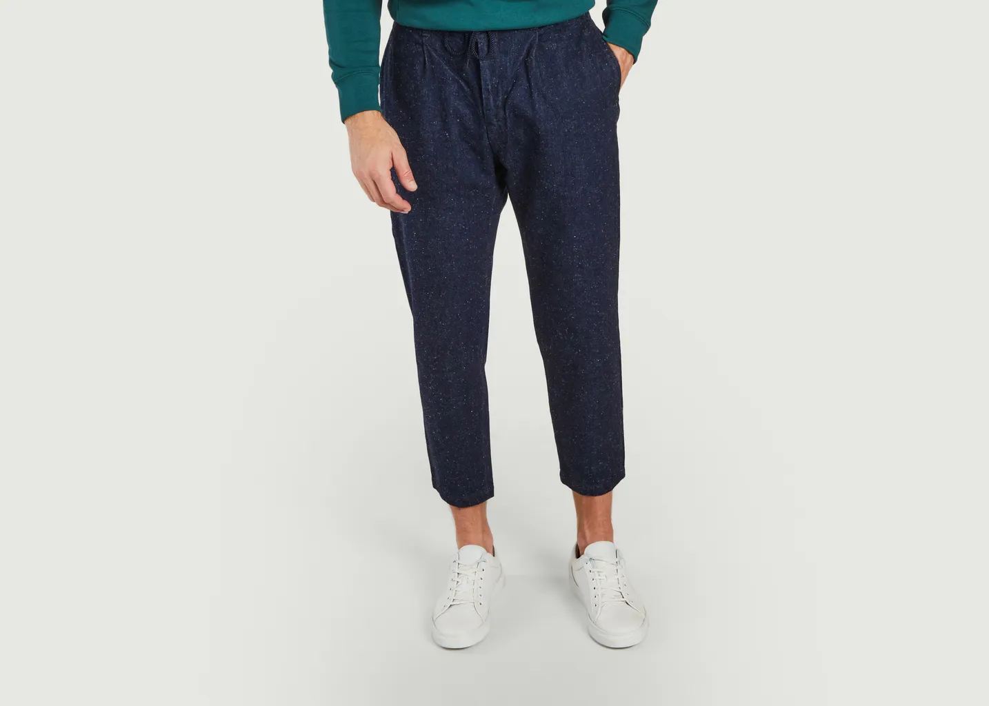 Pantalon loose en denim de coton et fibres de banane Japan Blue Jeans