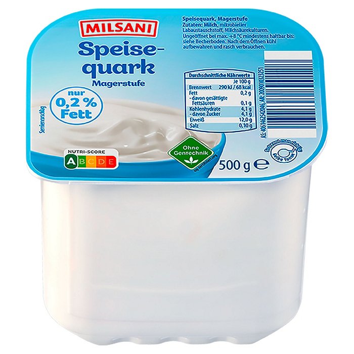 MILSANI Speisequark Magerstufe 500 g, Standard