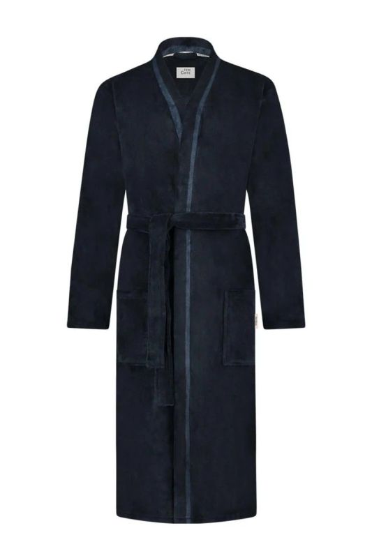 Ten Cate Heren Badjas Fleece Dark Navy 2XL 1 Stuk