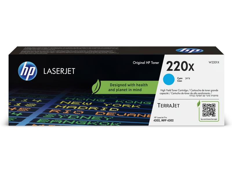 HP Toner Nr. 220X (W2201X) Cyan Druckerpatrone, Cyan