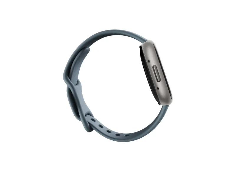 Fitbit Versa 4 - 40 mm - platin - smart ur med bånd - vandfaldsblå - båndstørrelse: S/L - NFC, Bluetooth