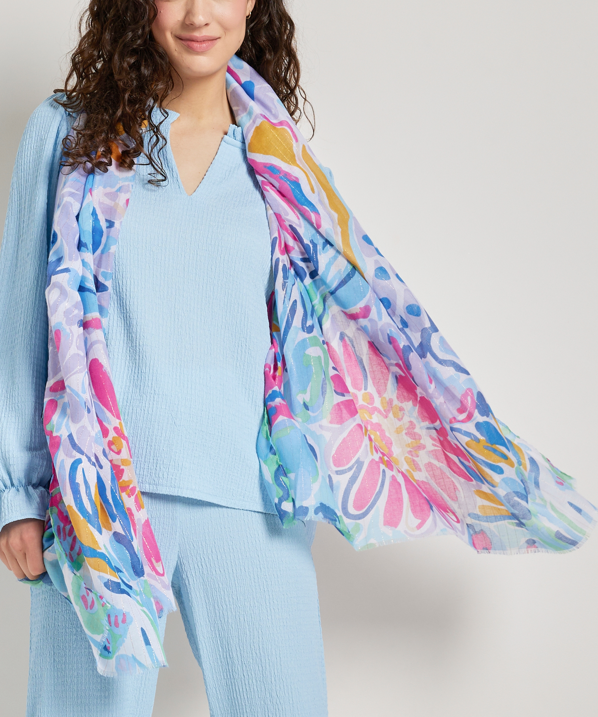 sjaal met bloemenprint