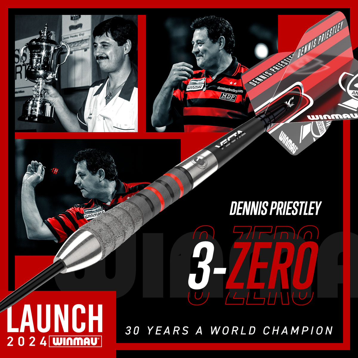 Winmau - Dennis Priestley Diamond 3-Zero - Steeldart
