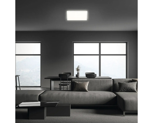 LED plafondlamp 18W 2400 lm 4000 K 29,3x29,3 cm Slank wit + achtergrondverlichting