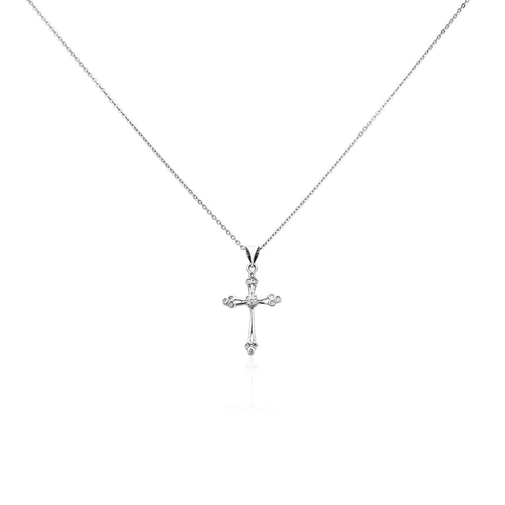 Collier Medusa Argent Blanc Oxyde De Zirconium