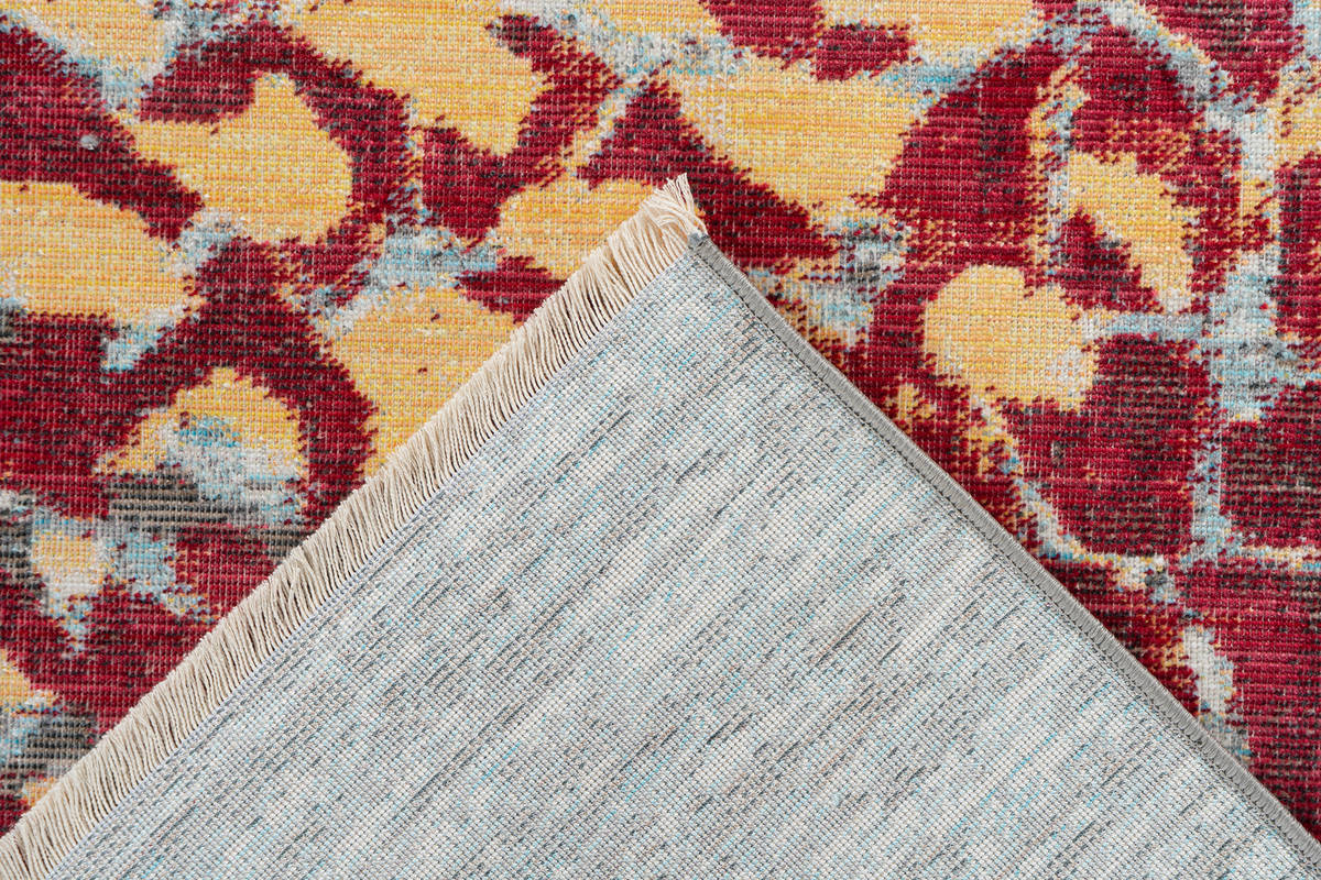 Kurzflorteppich DILAN 400 - multicolor-rot - 80x150 cm