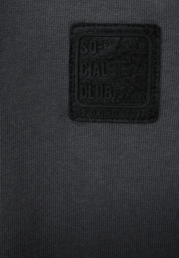 Sweatshirtjacke mit Kapuze - phantom grey